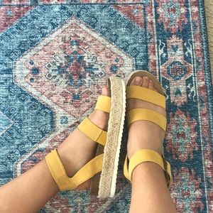 platform yellow sandals